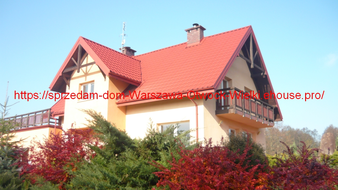 дом на продаж у Варшаве (32 км) на фенаменальным участку ў буфернай зоне NATURA-2000, на схіле, з мэбляваным 16-гадовым садам